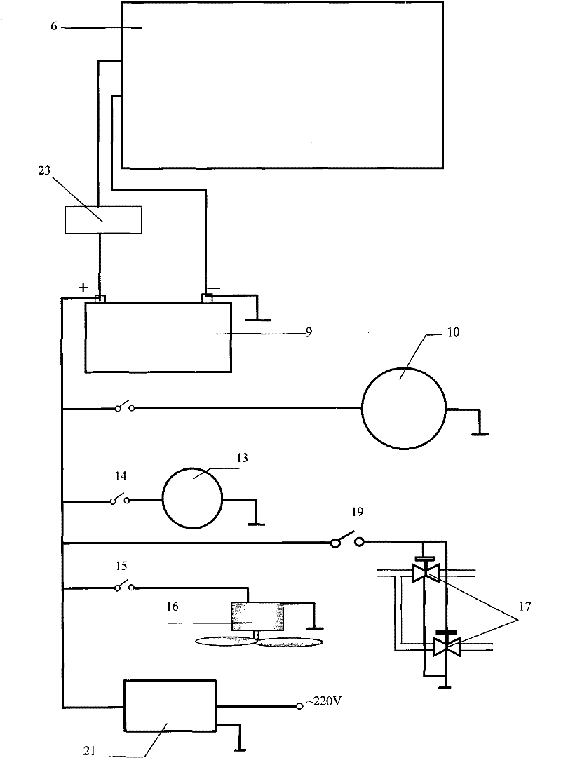 Air conditioning equipment of solar cell plate water heater