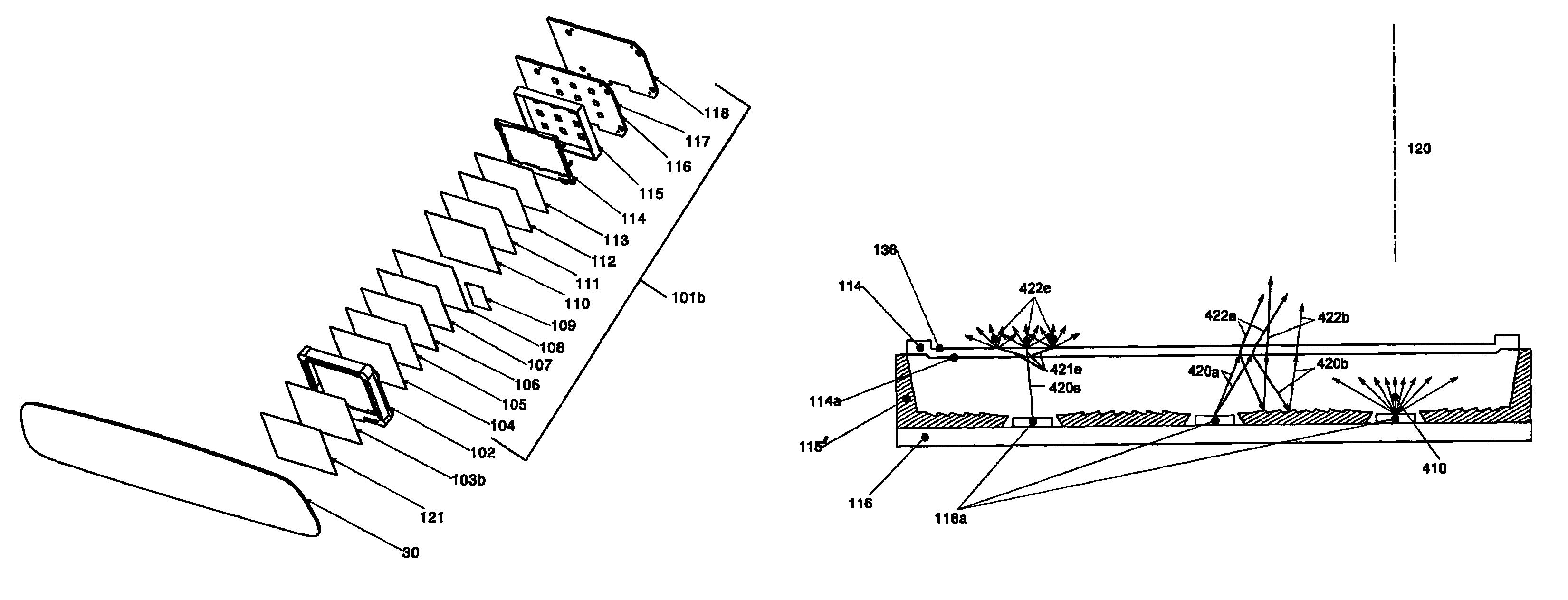 Vehicle rearview mirror assembly including a high intensity display