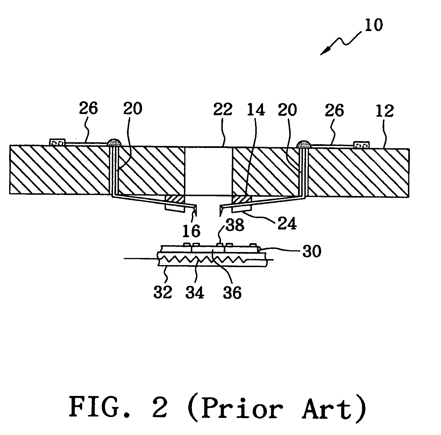 Probe card for testing a semiconductor