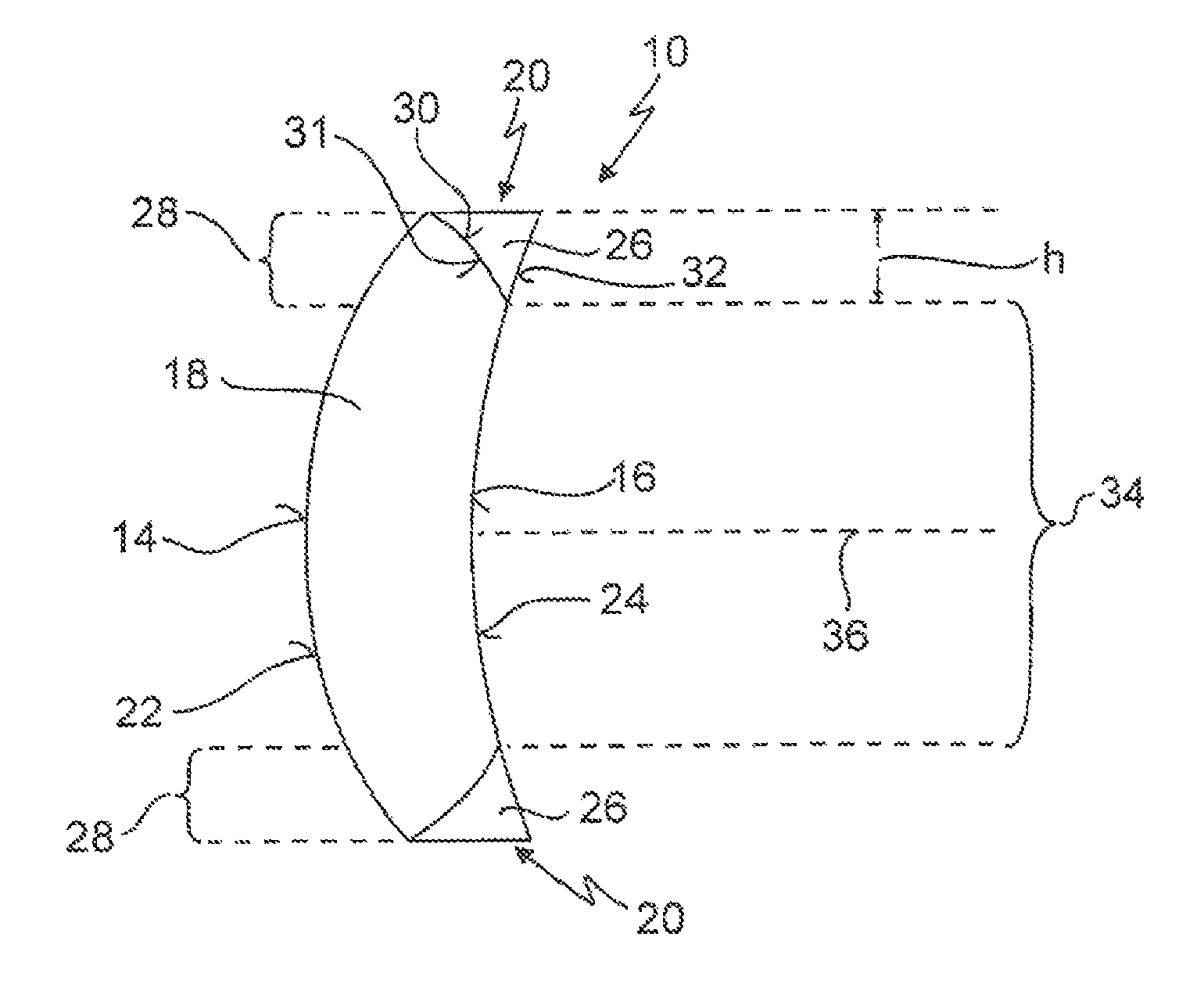 Optical lens, in particular for use as a spectacle lens