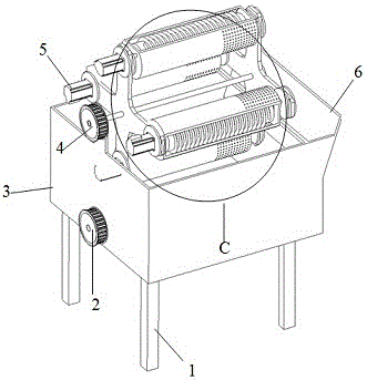 Laundry sheet slurry main-auxiliary two-stage stirring mixing apparatus