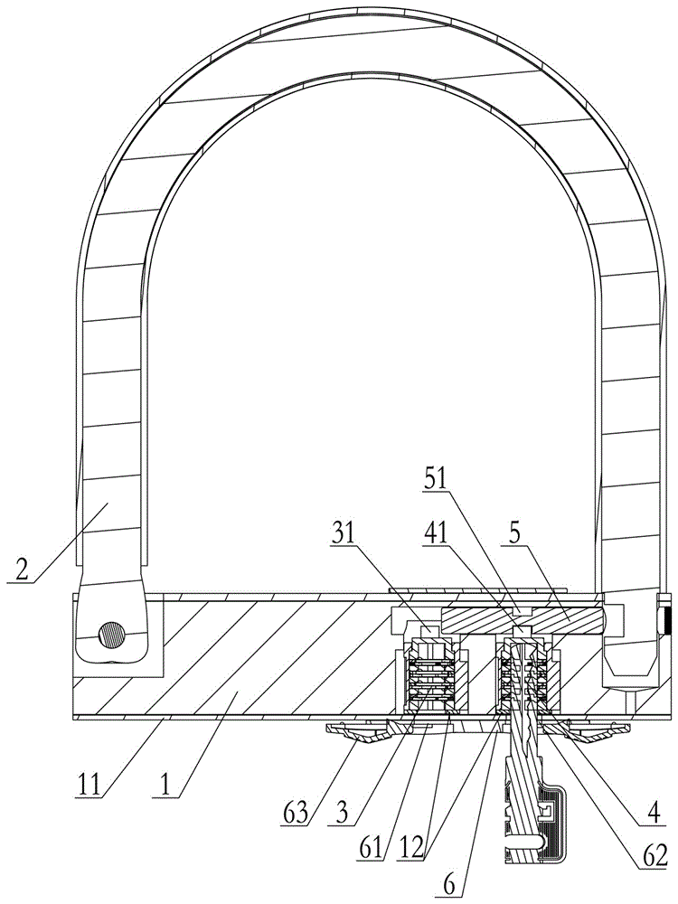 U-shaped lock with double lock cylinder
