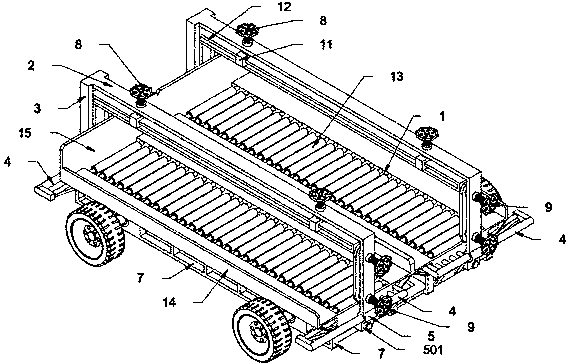 Transportation tray vehicle for flight cases