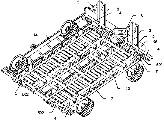 Transportation tray vehicle for flight cases
