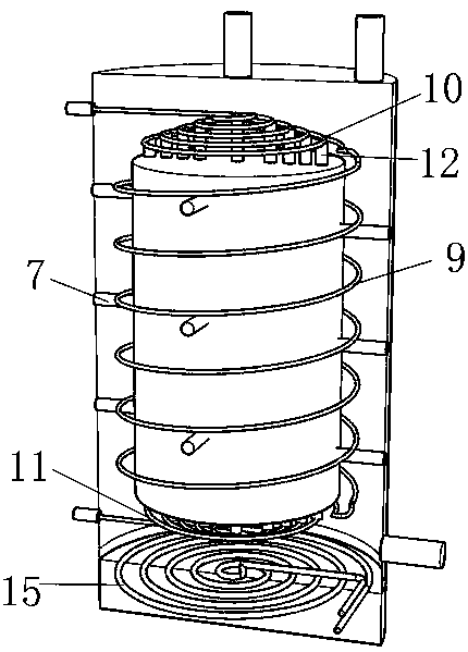 Heat storage device adopting concentric compounding a phase change material and water