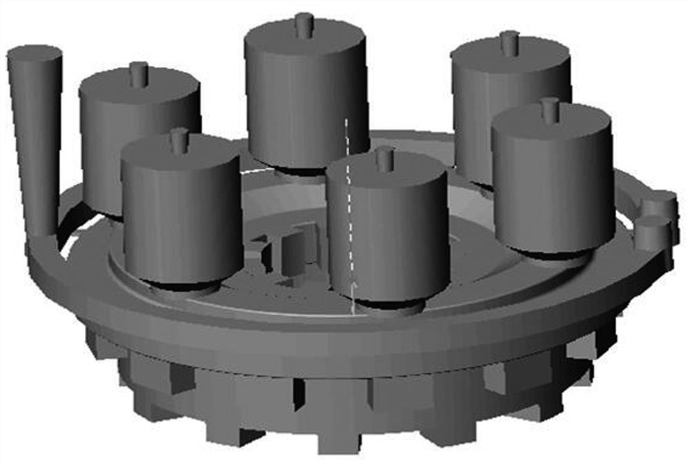 Forming method for medium-high-speed high-power diesel nodular cast iron flywheel