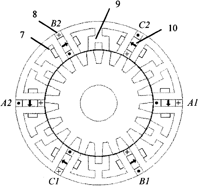Rotor sectional type flux switching motor and method for improving sine degree of back electromotive force thereof