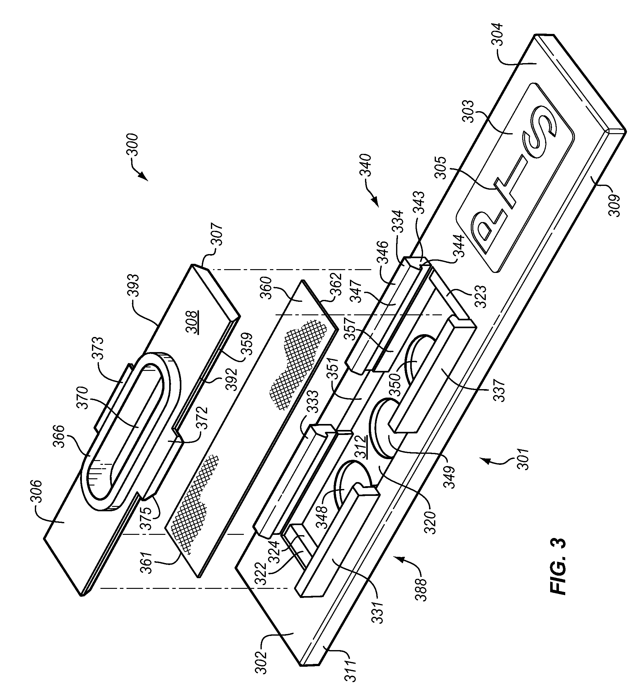 Blood separation system and method for a dry test strip