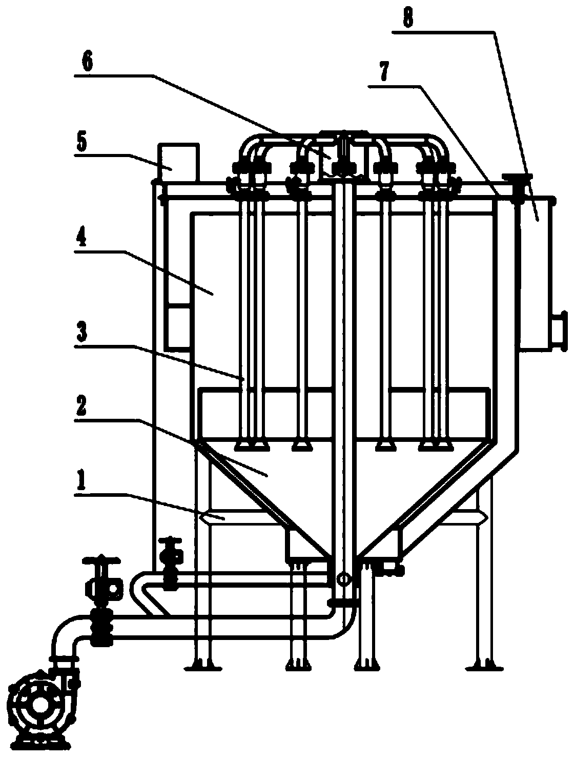Jet-type short-column flotation machine