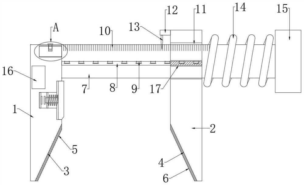 Steel bar diameter detection device for constructional engineering detection
