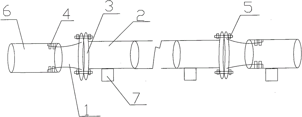 A construction method for connection and replacement of glass fiber reinforced plastic sand-inclusion pipe and steel pipe for underground water supply