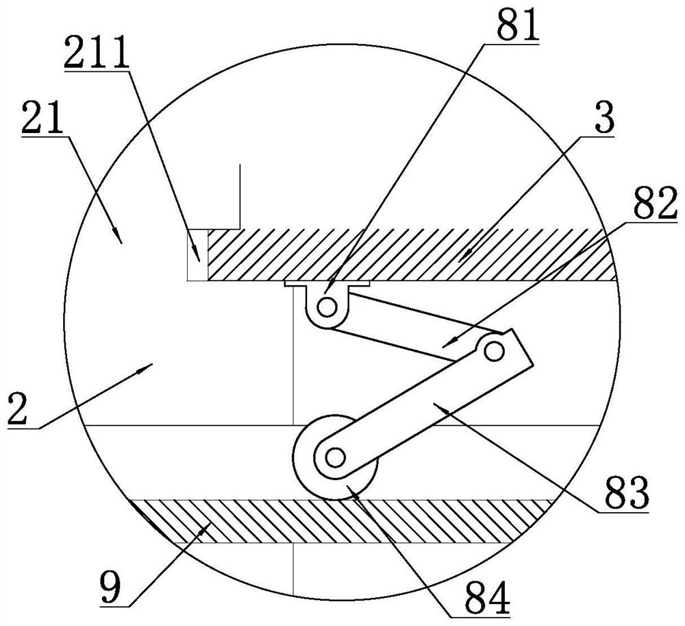 A three-area split visible fireproof cable trench