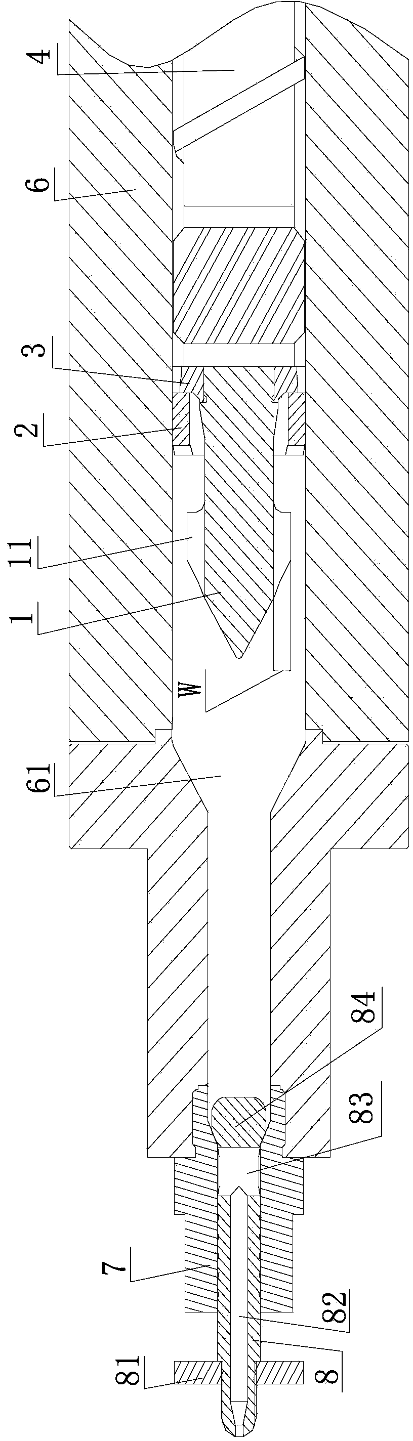 Compressing glue injection method of injection molding machine