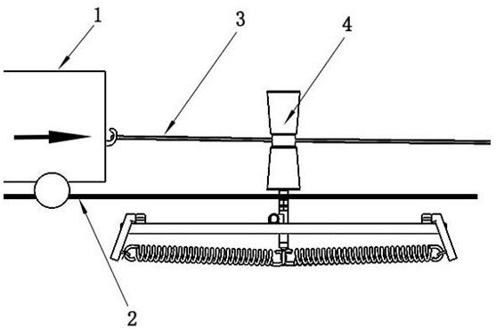 A traction steering method and steering equipment for mountain rail transport machinery