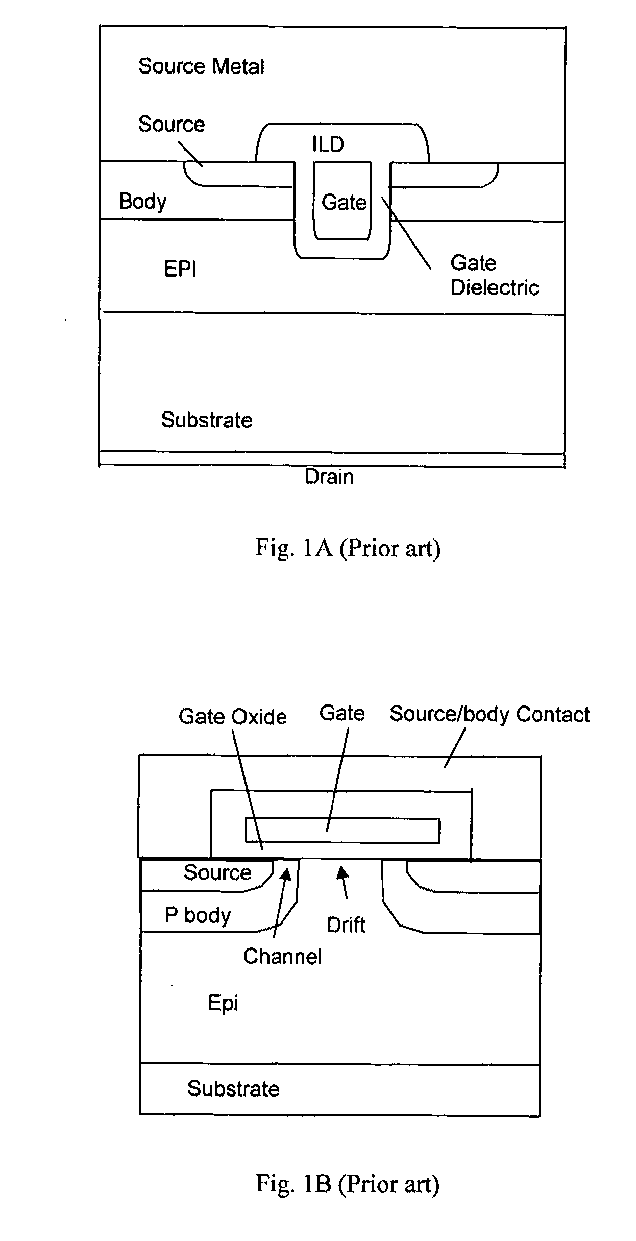 Inverted-trench grounded-source FET structure with trenched source body short electrode