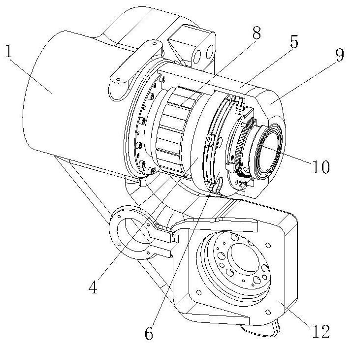 Hollow speed reducer for fourth shaft of welding robot