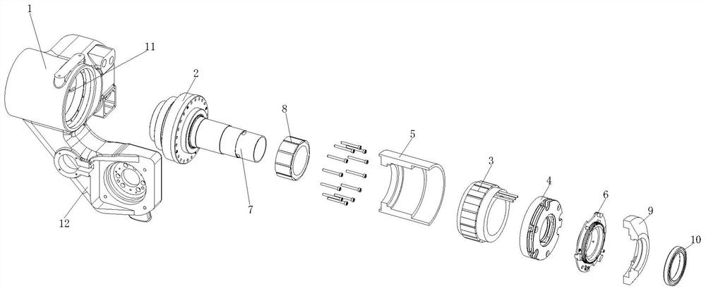 Hollow speed reducer for fourth shaft of welding robot