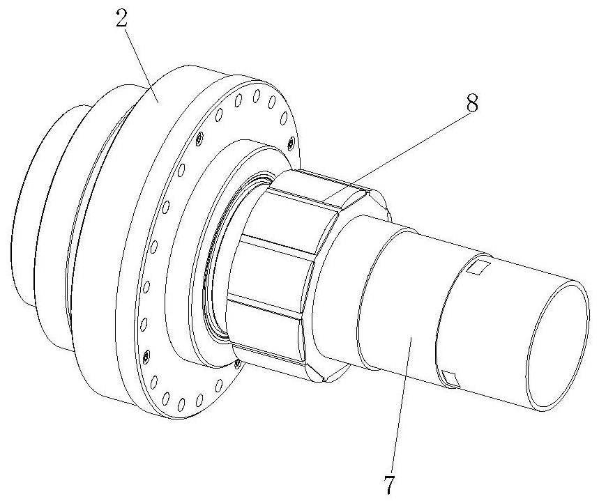 Hollow speed reducer for fourth shaft of welding robot