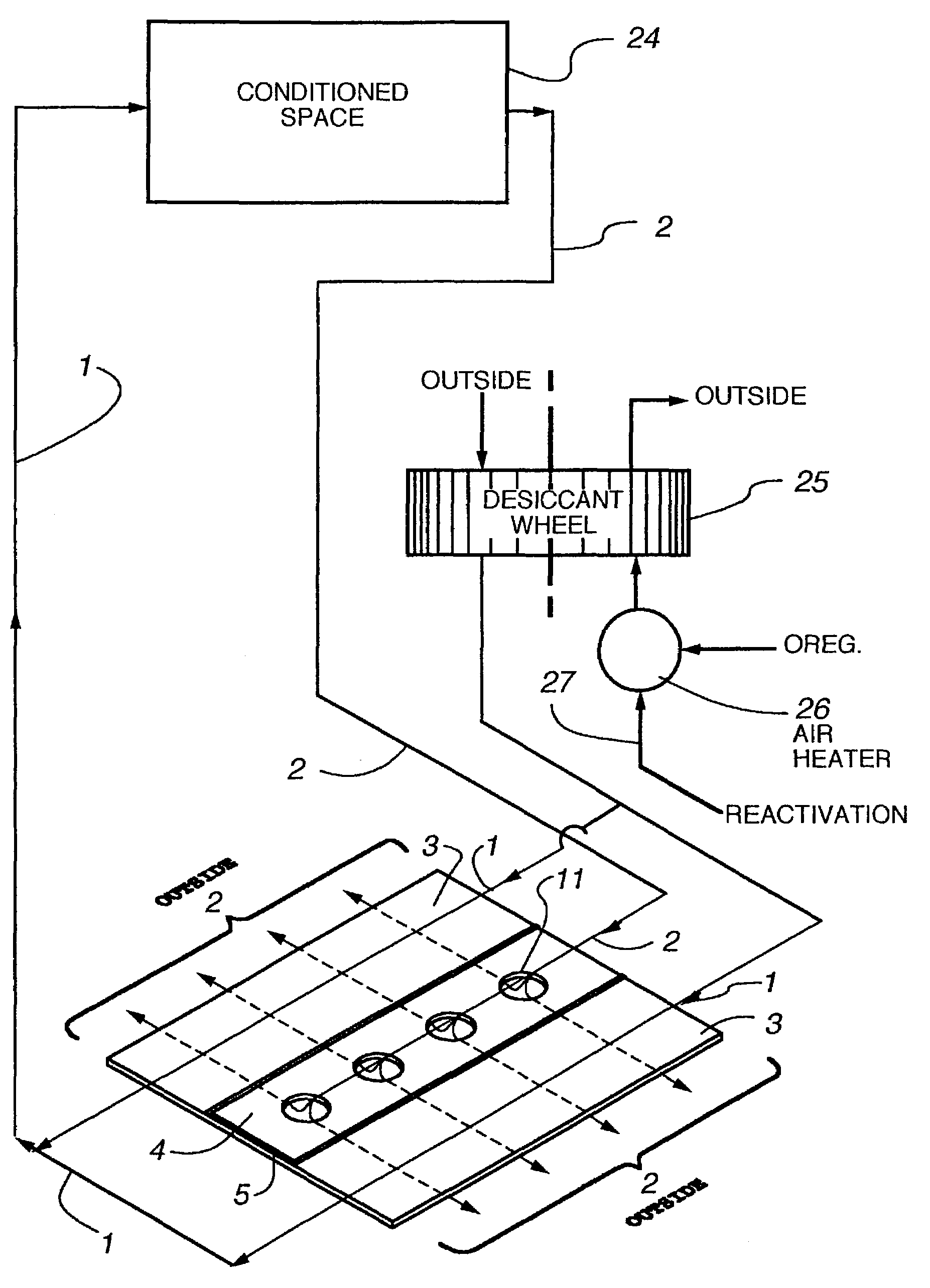 Method and plate apparatus for dew point evaporative cooler