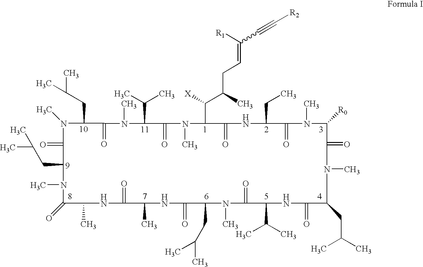 Cyclosporin alkyne analogues and their pharmaceutical uses