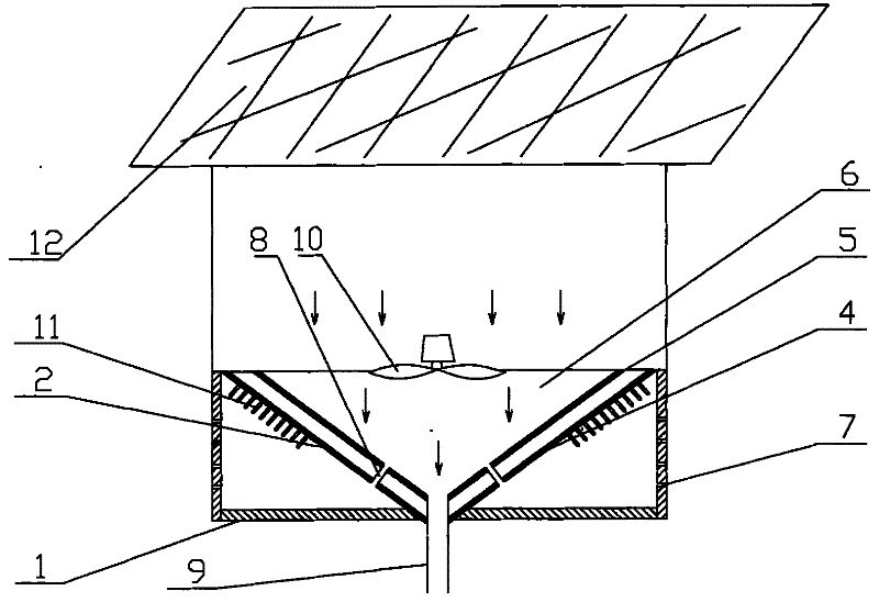 Solar energy driven fresh water preparing apparatus