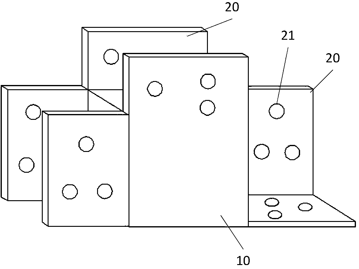 Connector device for rod space connection