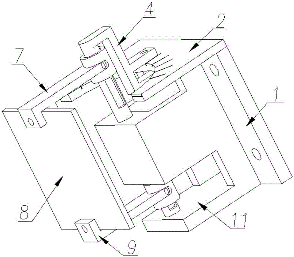 A simple laser bench clamping device with adjustable inclination angle