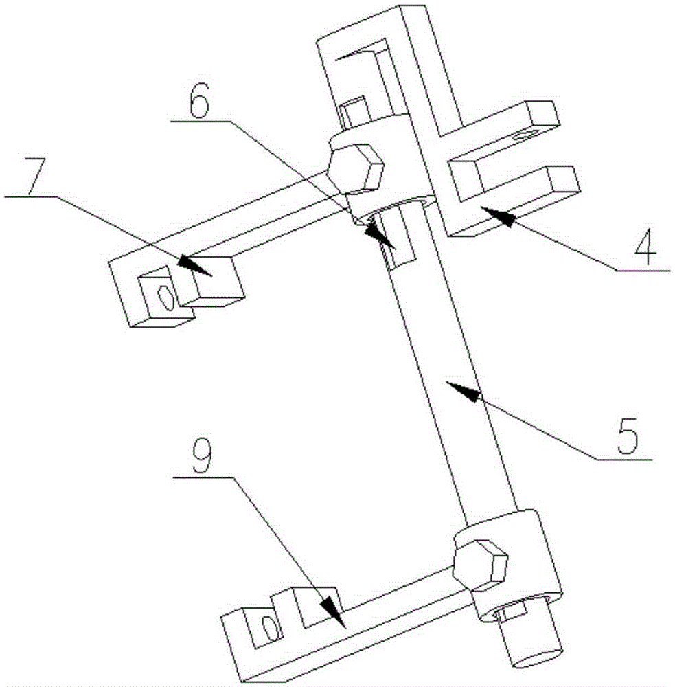 A simple laser bench clamping device with adjustable inclination angle