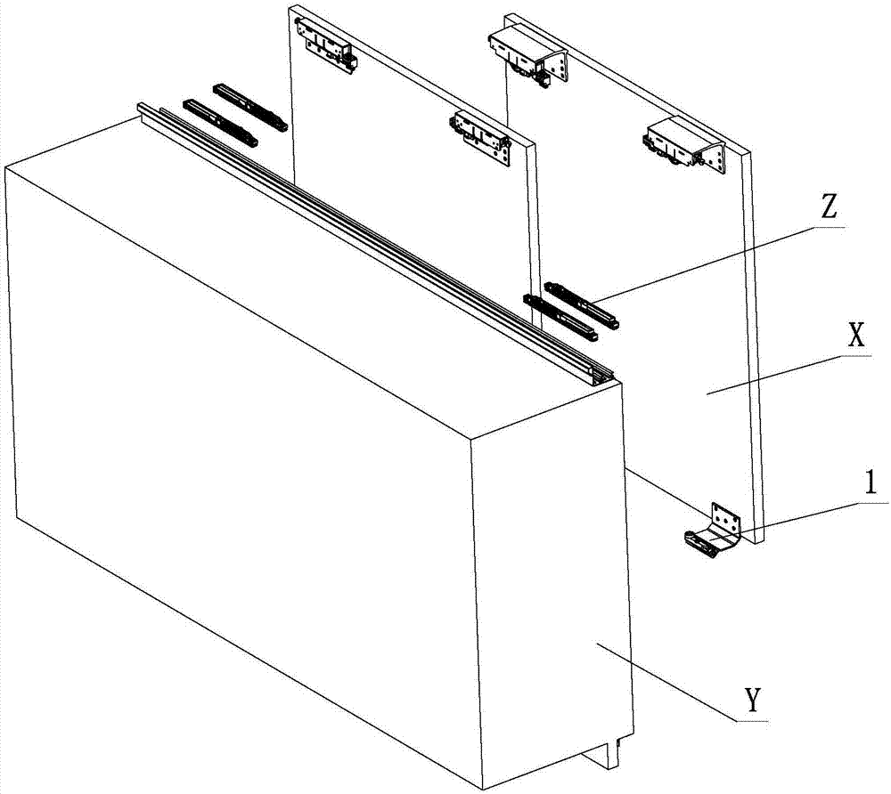 Rotating wheel elastic movable structure of furniture sliding door