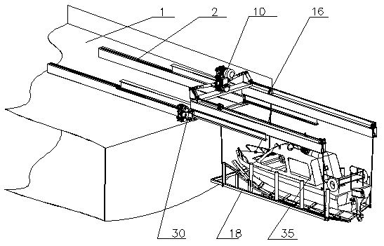 Davit carrying moving-lifting type small boat retracting-releasing device
