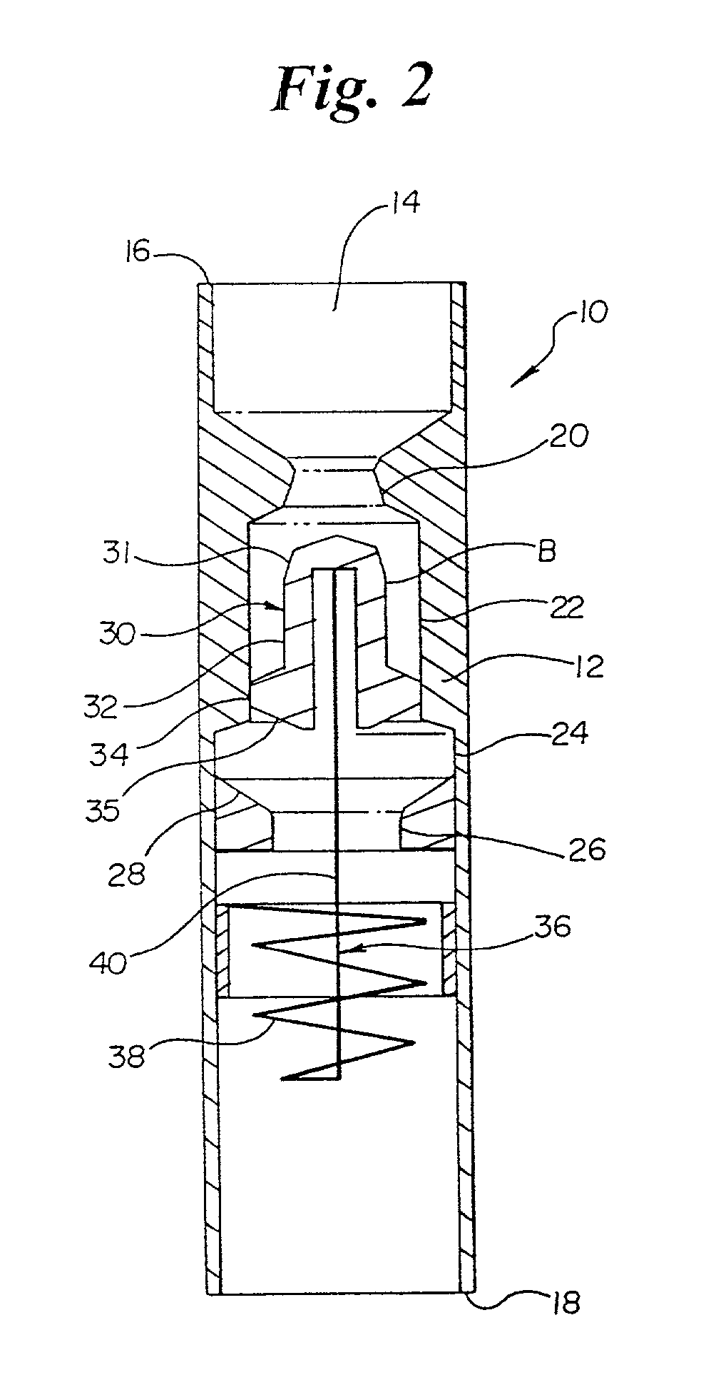 Valve for bladder control device