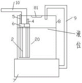 Liquid dispensing device with layered structure sealing strip and central shaft with galvanic coating