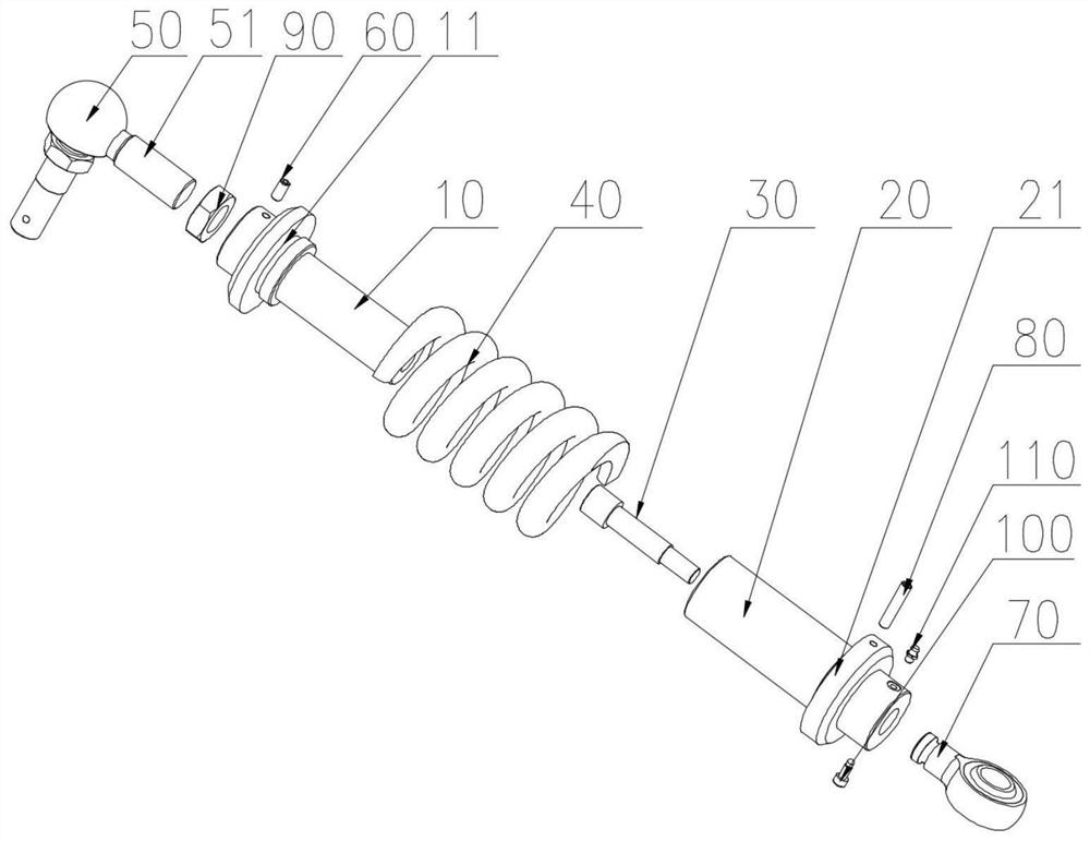 Spring push rod mechanism, rapid connection device and anti-loose method