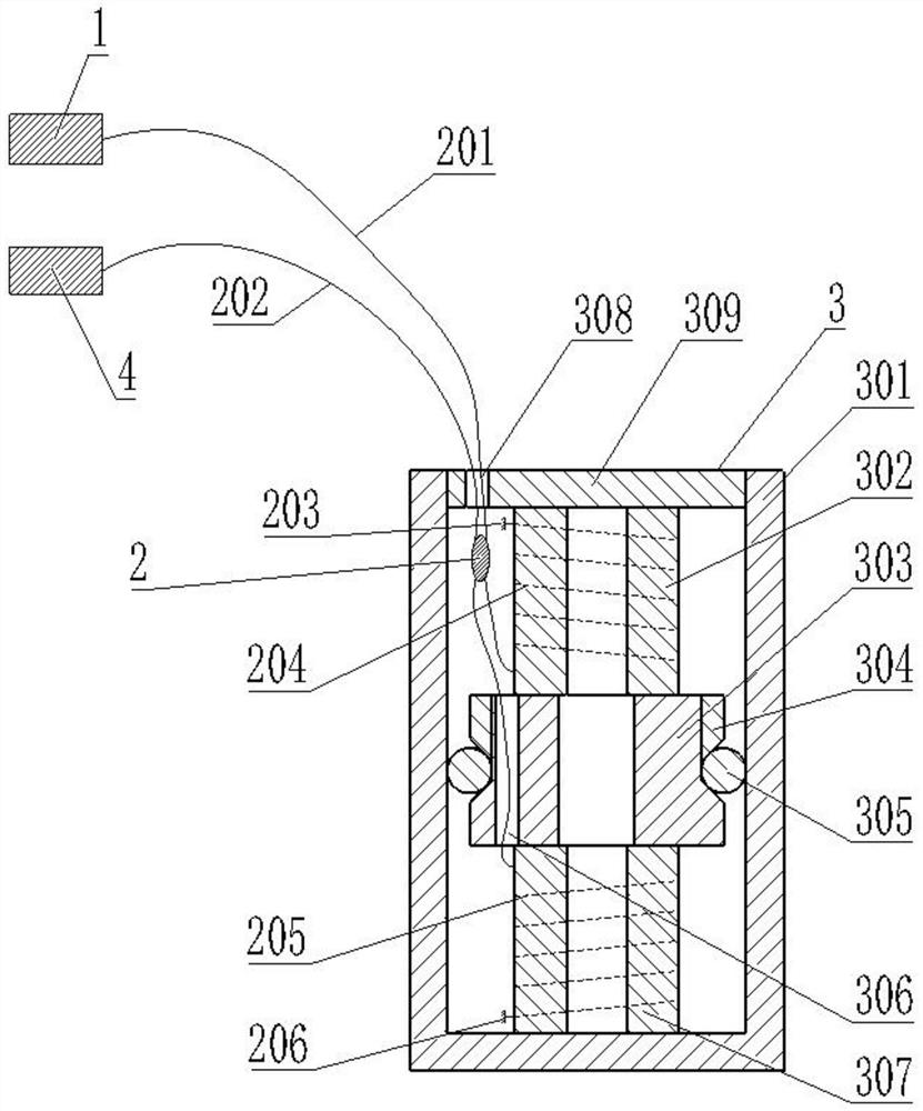 A damping-adjustable all-fiber-optic acceleration microseismic monitoring sensor probe