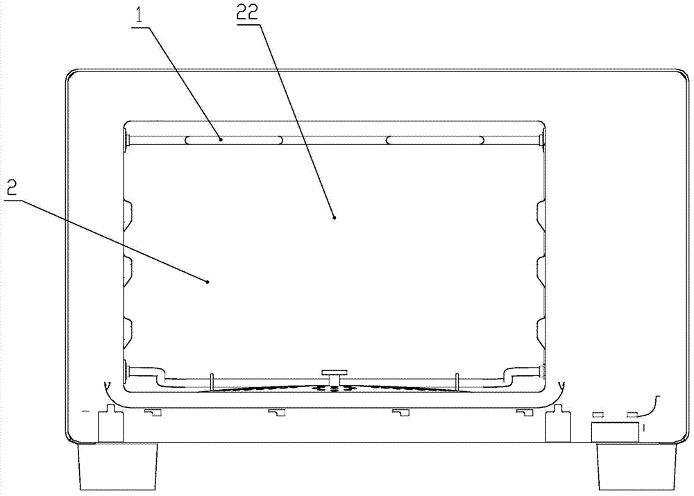 Turnable-heating-tube mounting structure and electric oven