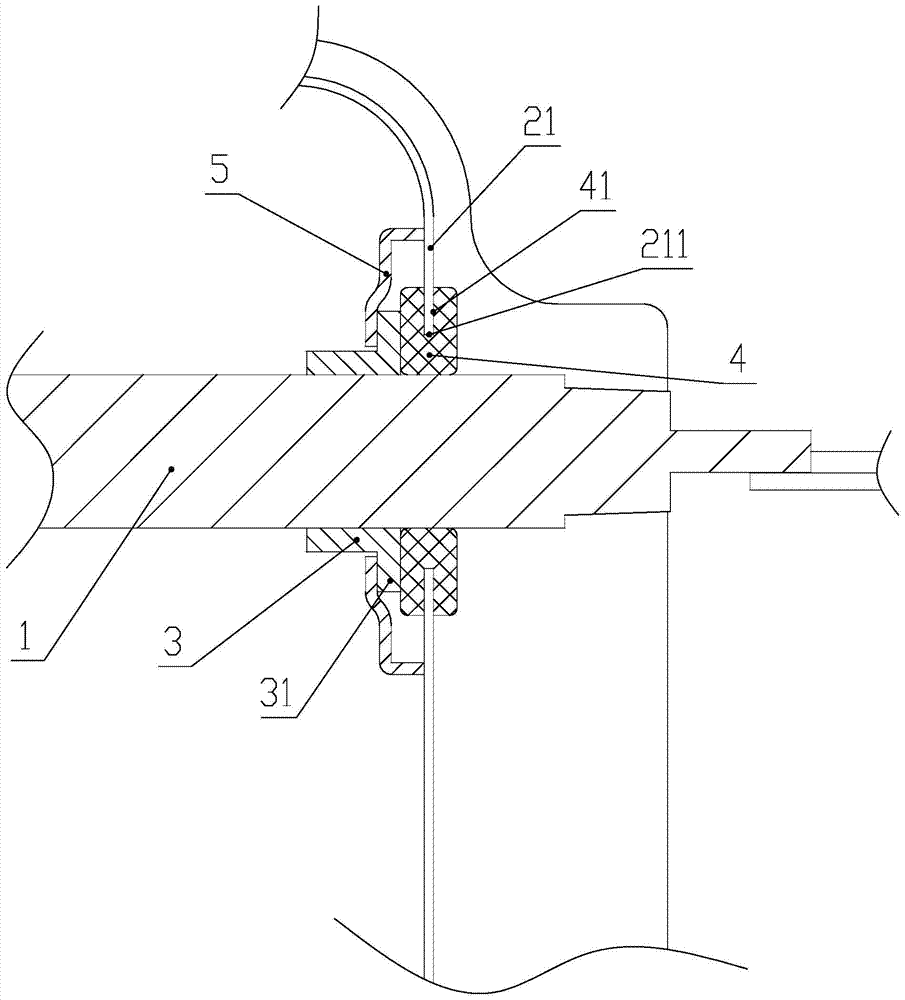 Turnable-heating-tube mounting structure and electric oven