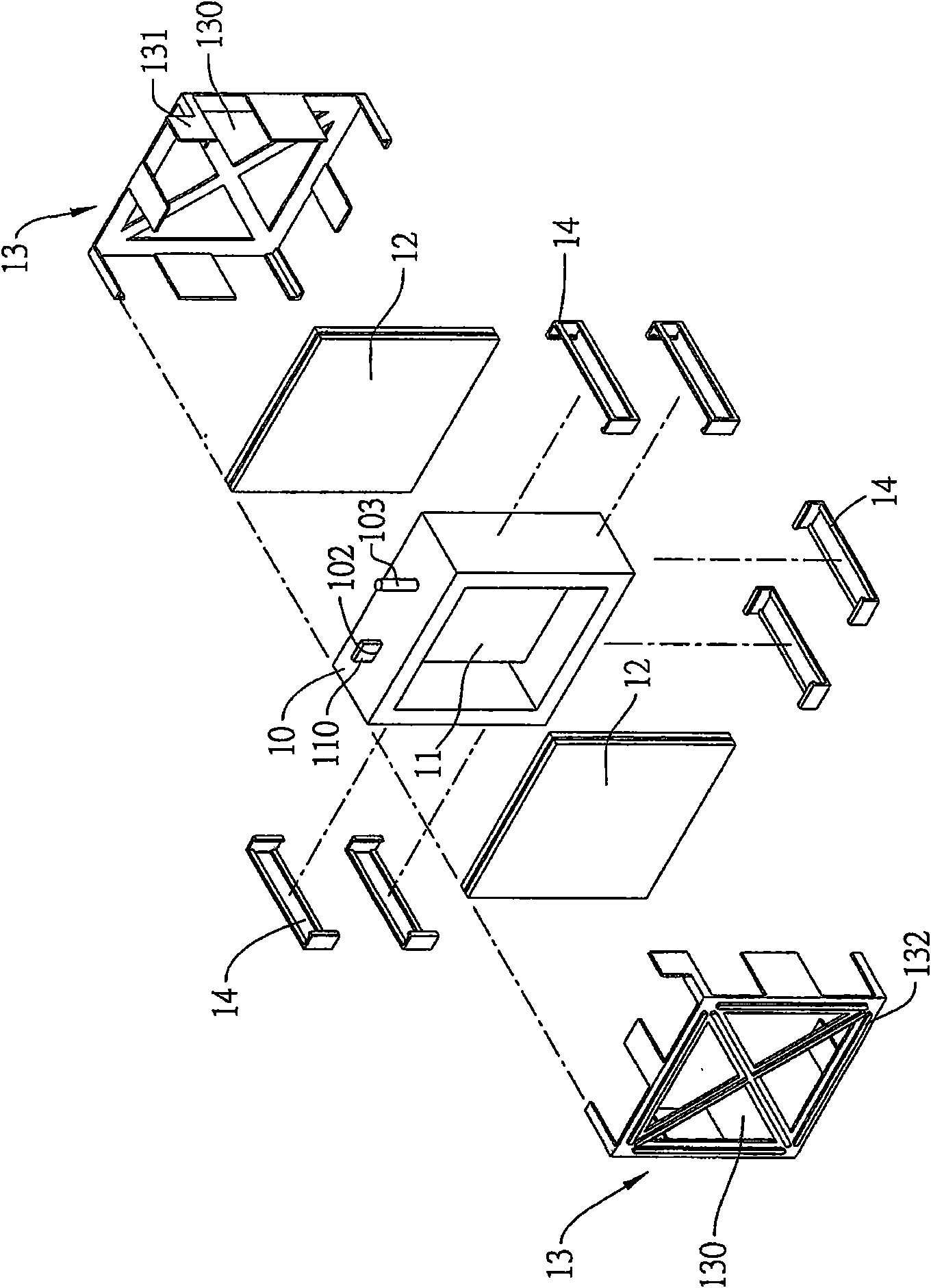 Battery device and packaging, dismounting and recovering method of same