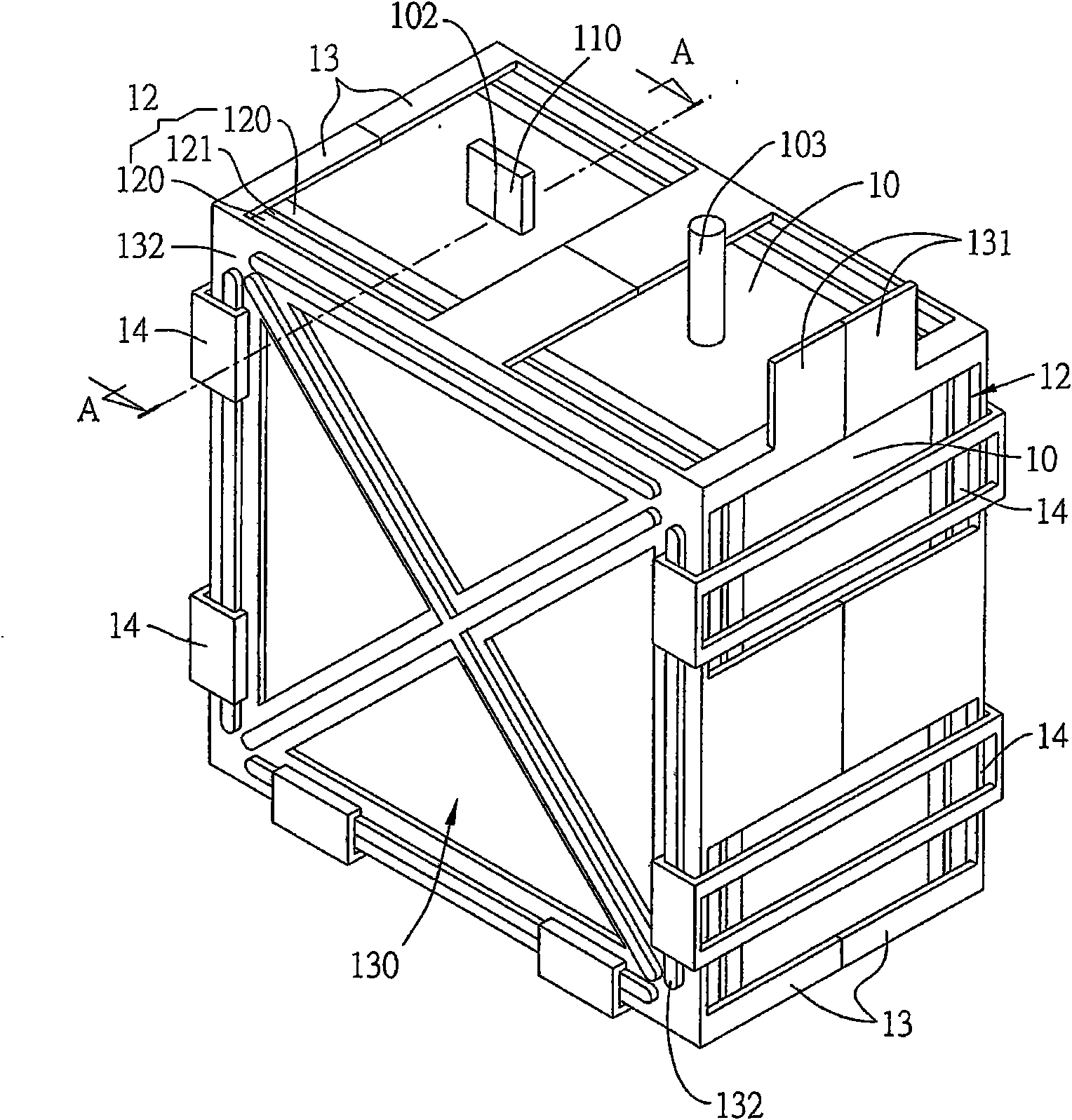Battery device and packaging, dismounting and recovering method of same