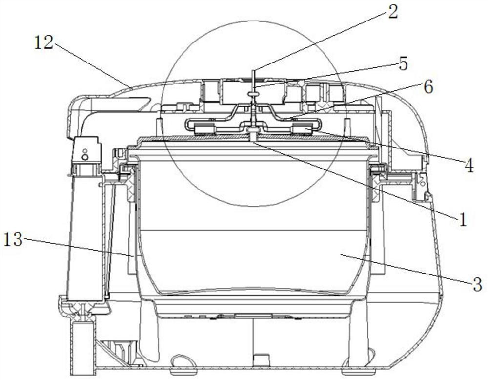 Pressure relief system of cooking equipment and cooking equipment