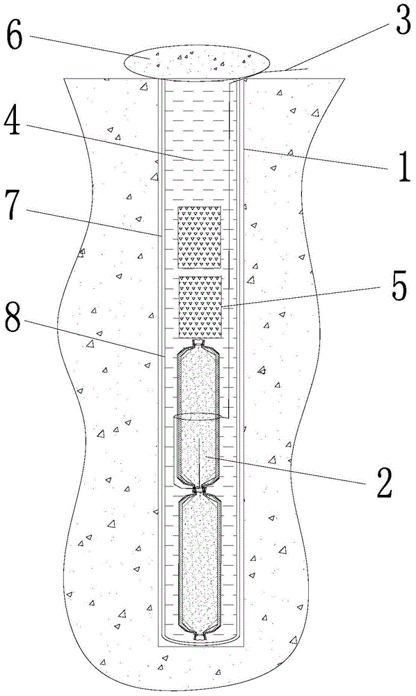 High temperature fire zone blasting device and high temperature fire zone blasting method