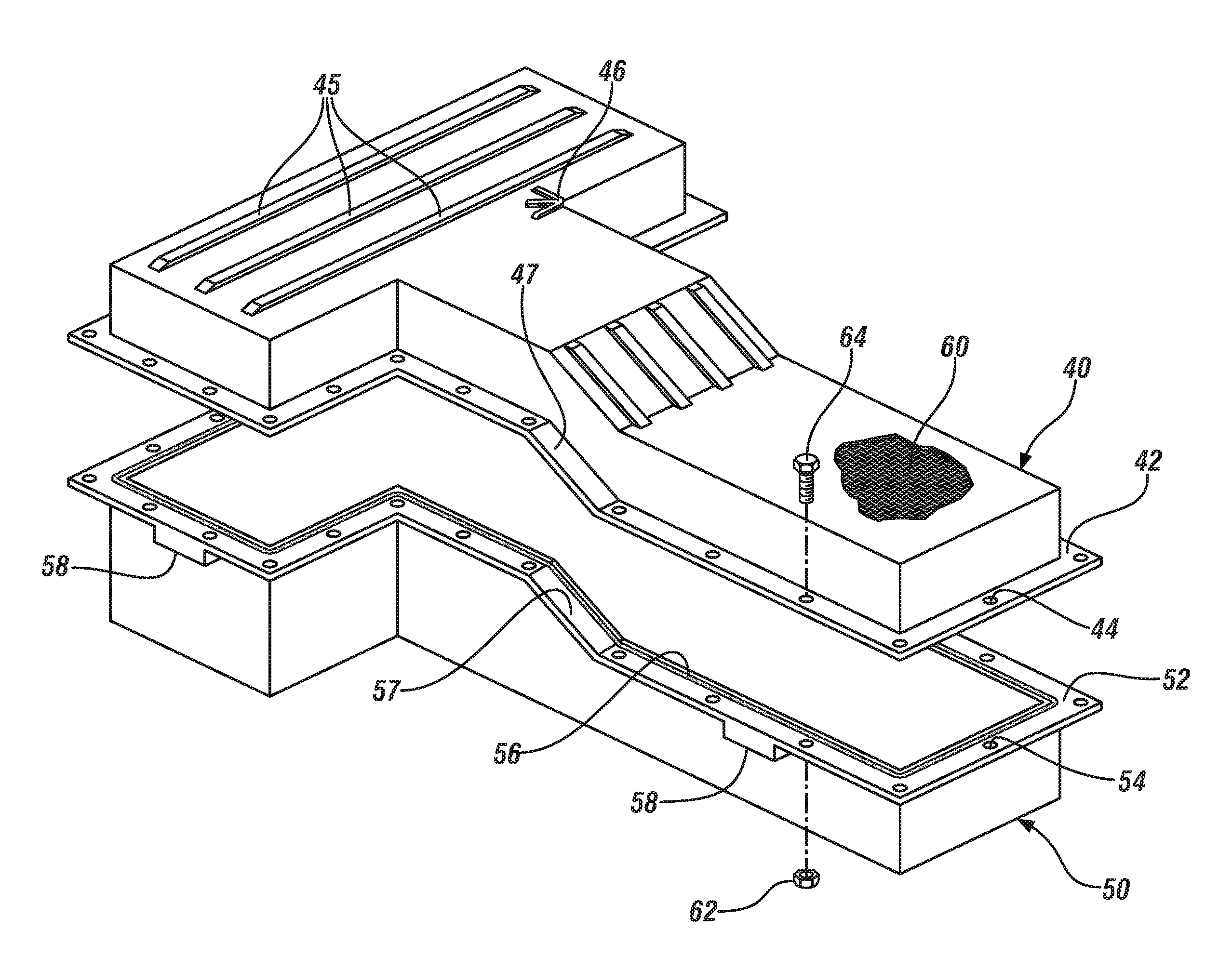 Fabric composite support or enclosure for an automotive battery pack