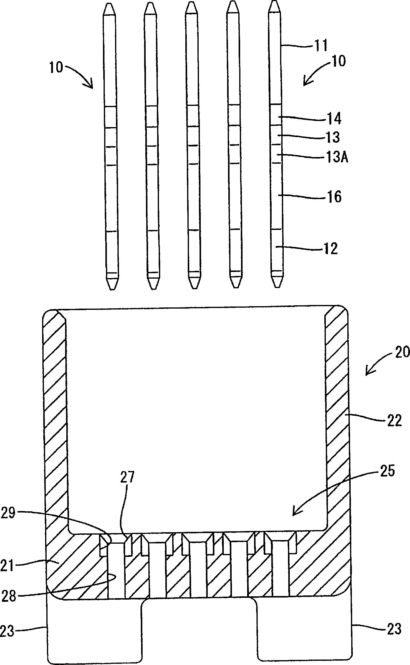 Connector for electrical equipment and electronic equipment and its assembling method