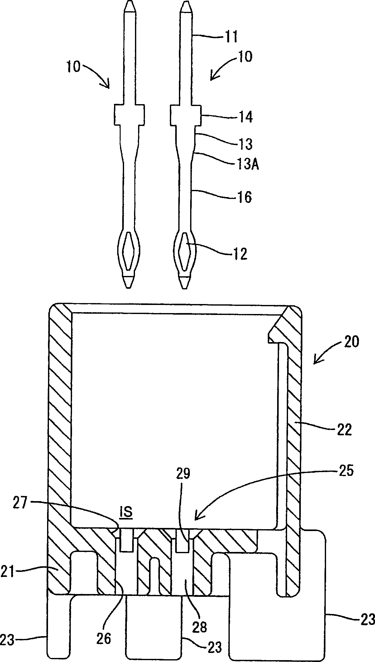 Connector for electrical equipment and electronic equipment and its assembling method