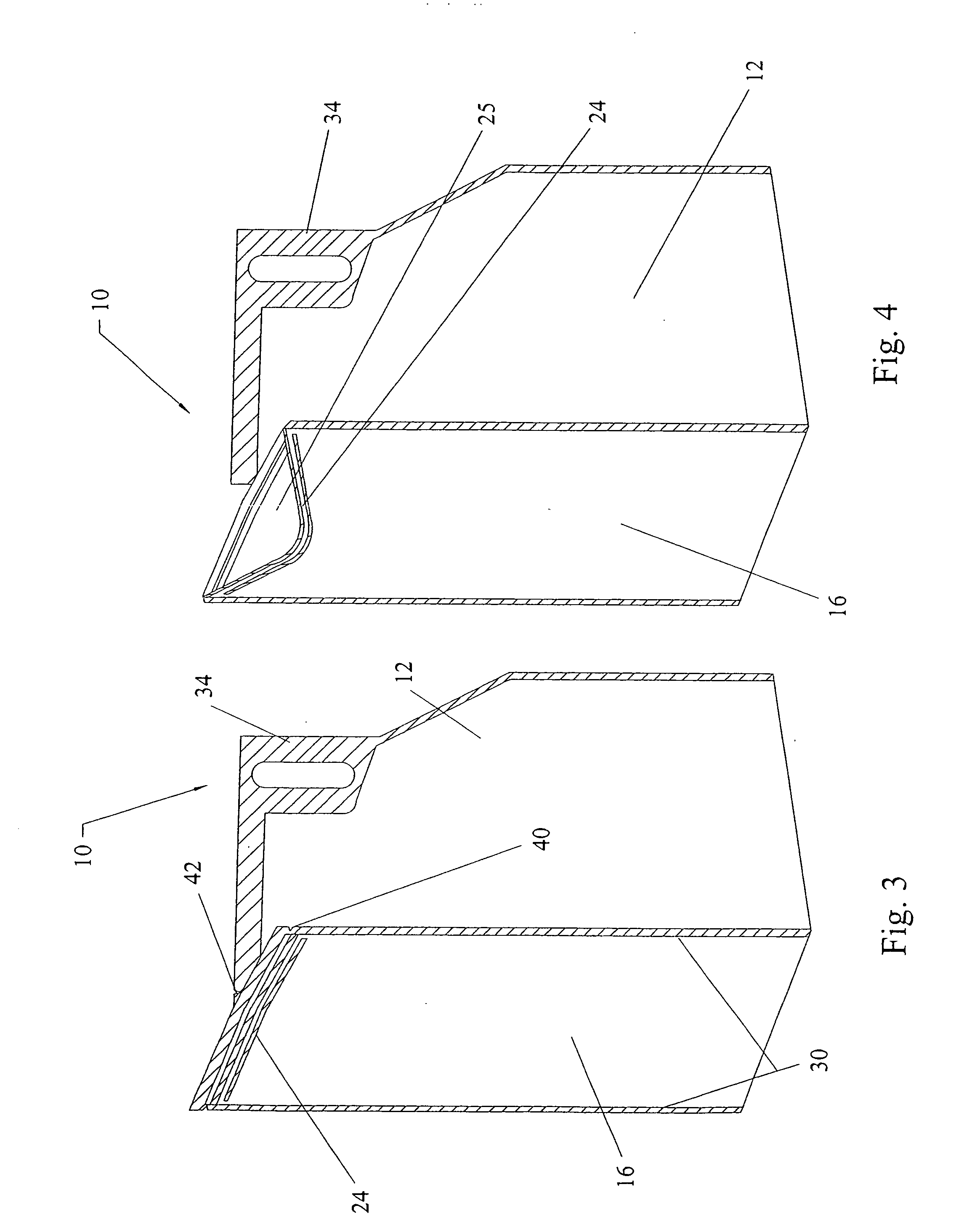 Flexible package with a transverse access panel device