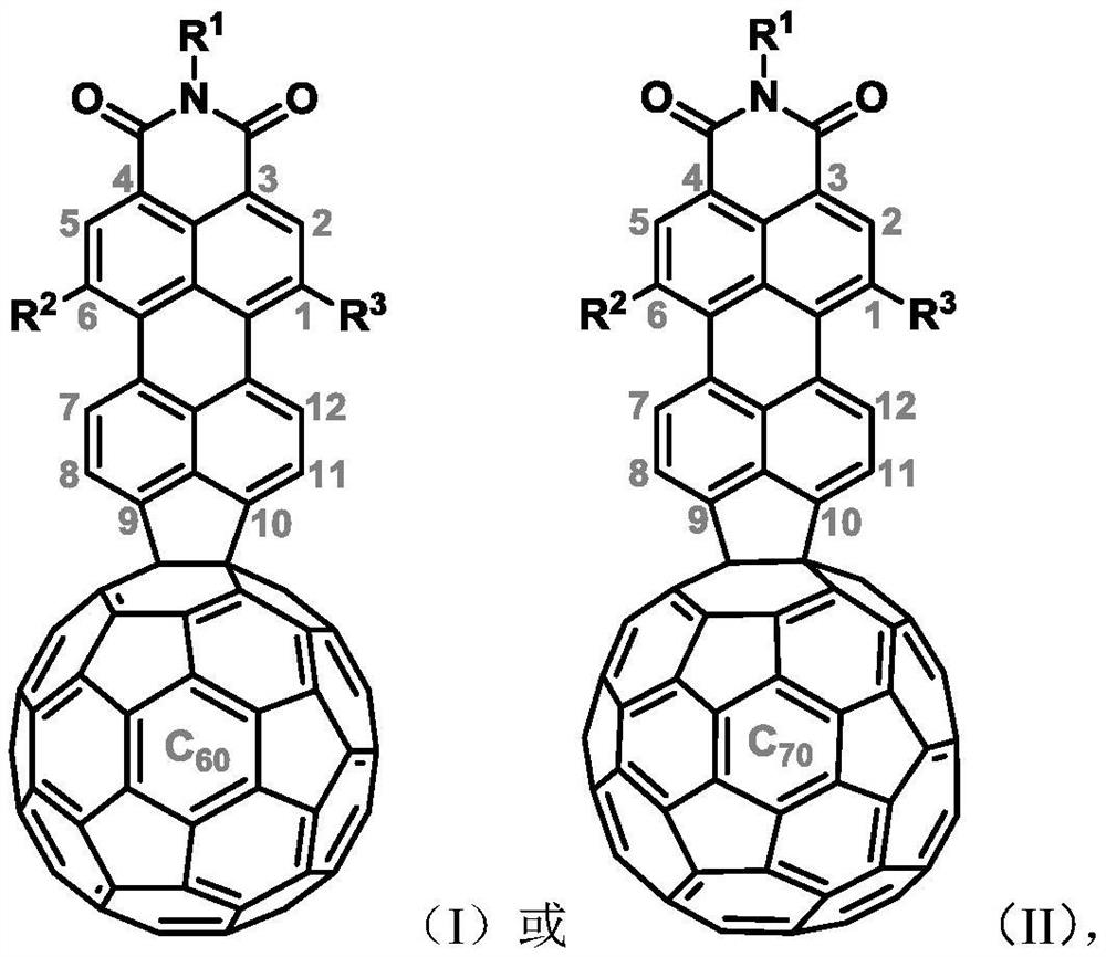 Perylene monoimide peri-fused fullerene derivatives and its preparation method and application