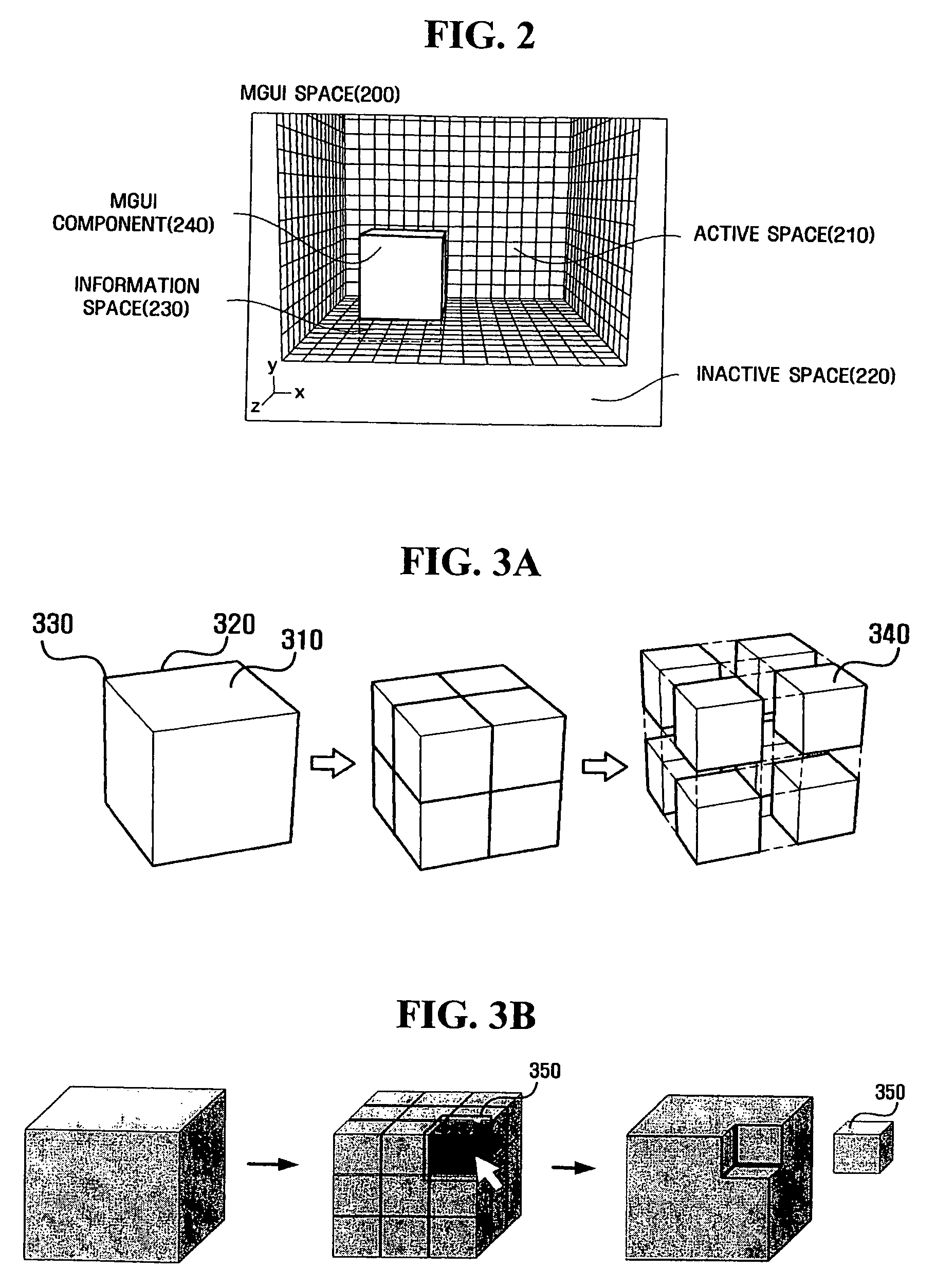 Three-dimensional motion graphic user interface and method and apparatus for providing the same