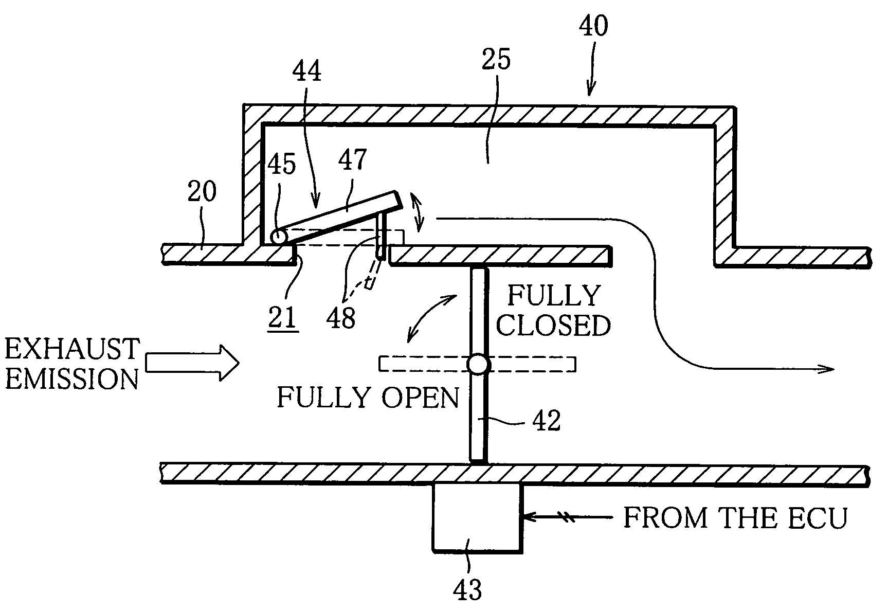 Exhaust pressure-raising device for an internal combustion engine