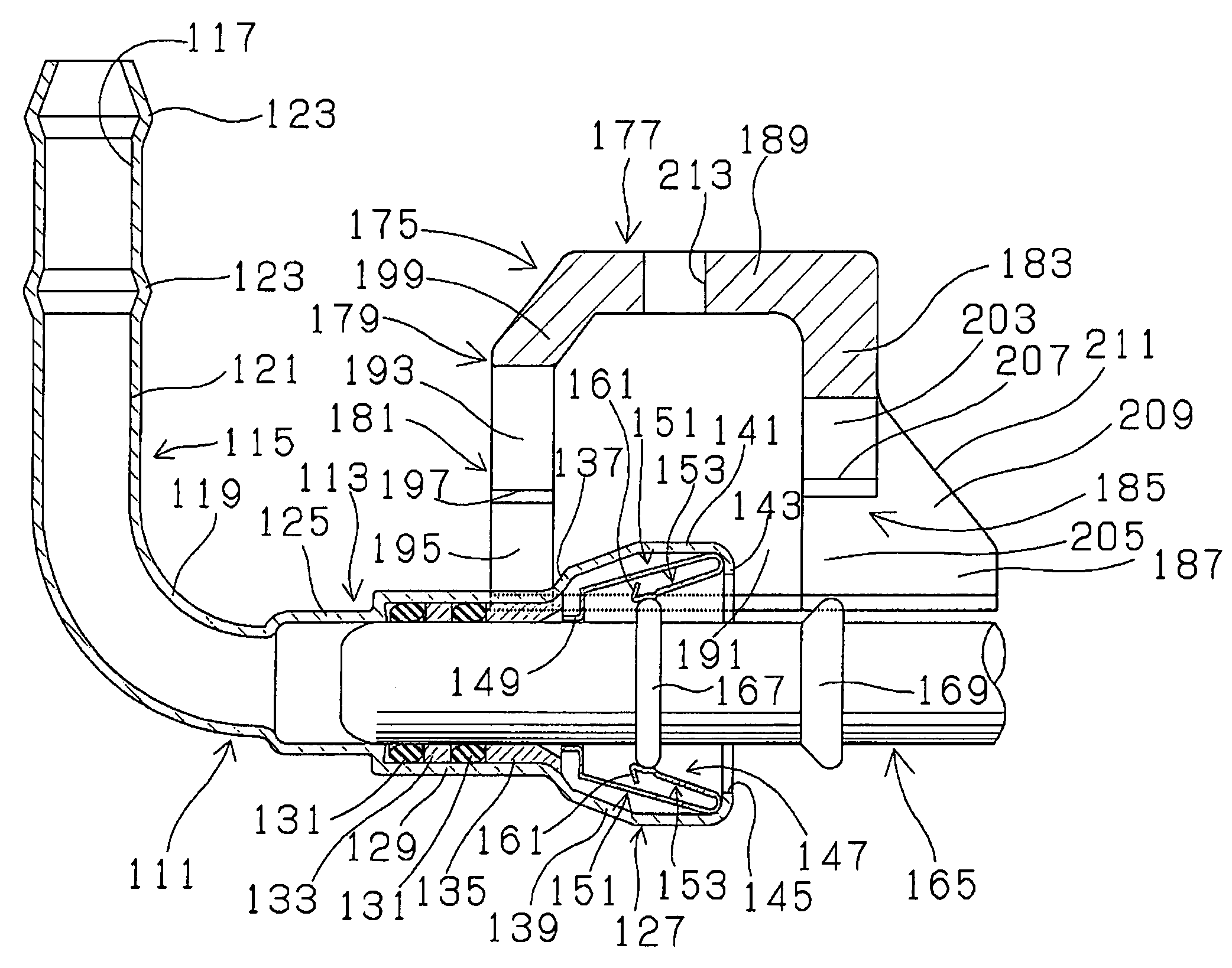 Connector clip for verifying complete connection between a connector and a pipe and connector connecting structure therefor