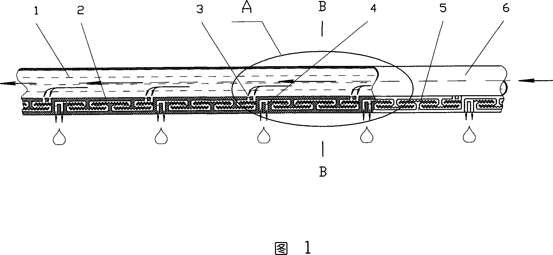 Drip irrigation band for printing labyrinth flow-path and processing method