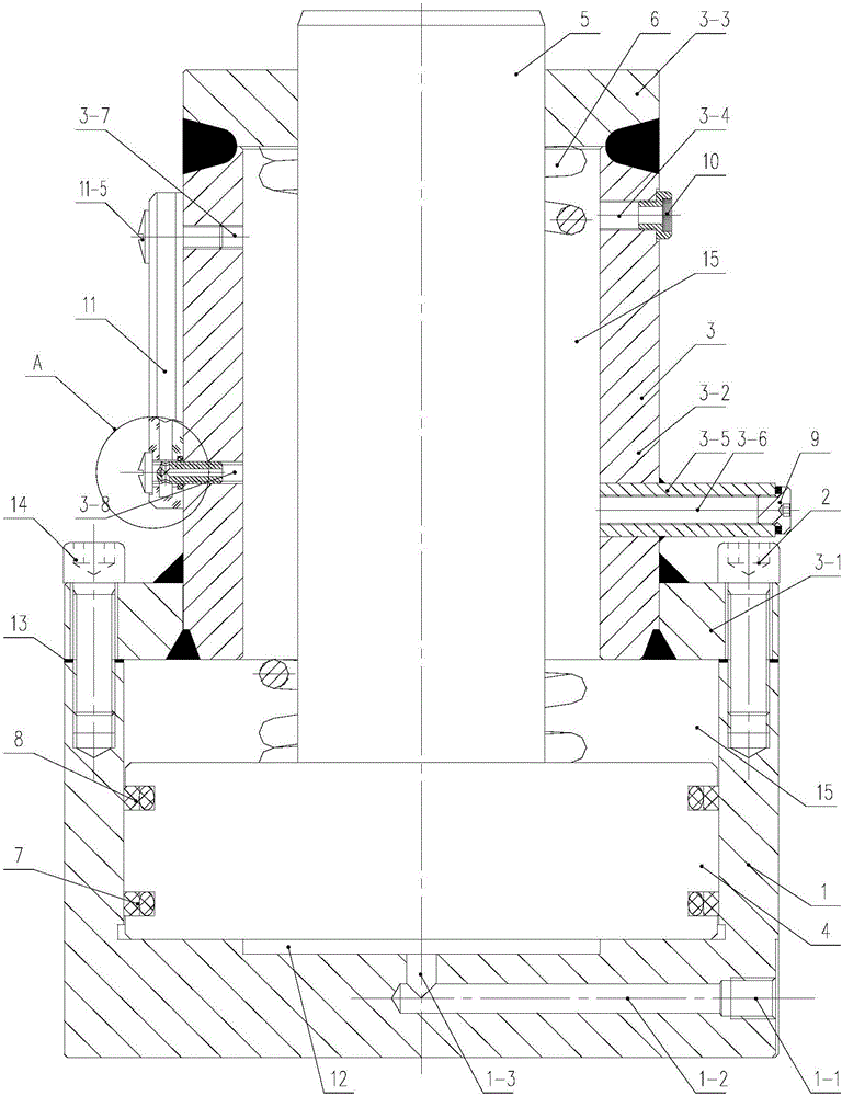 Single-action hydraulic cylinder with internal leakage display function